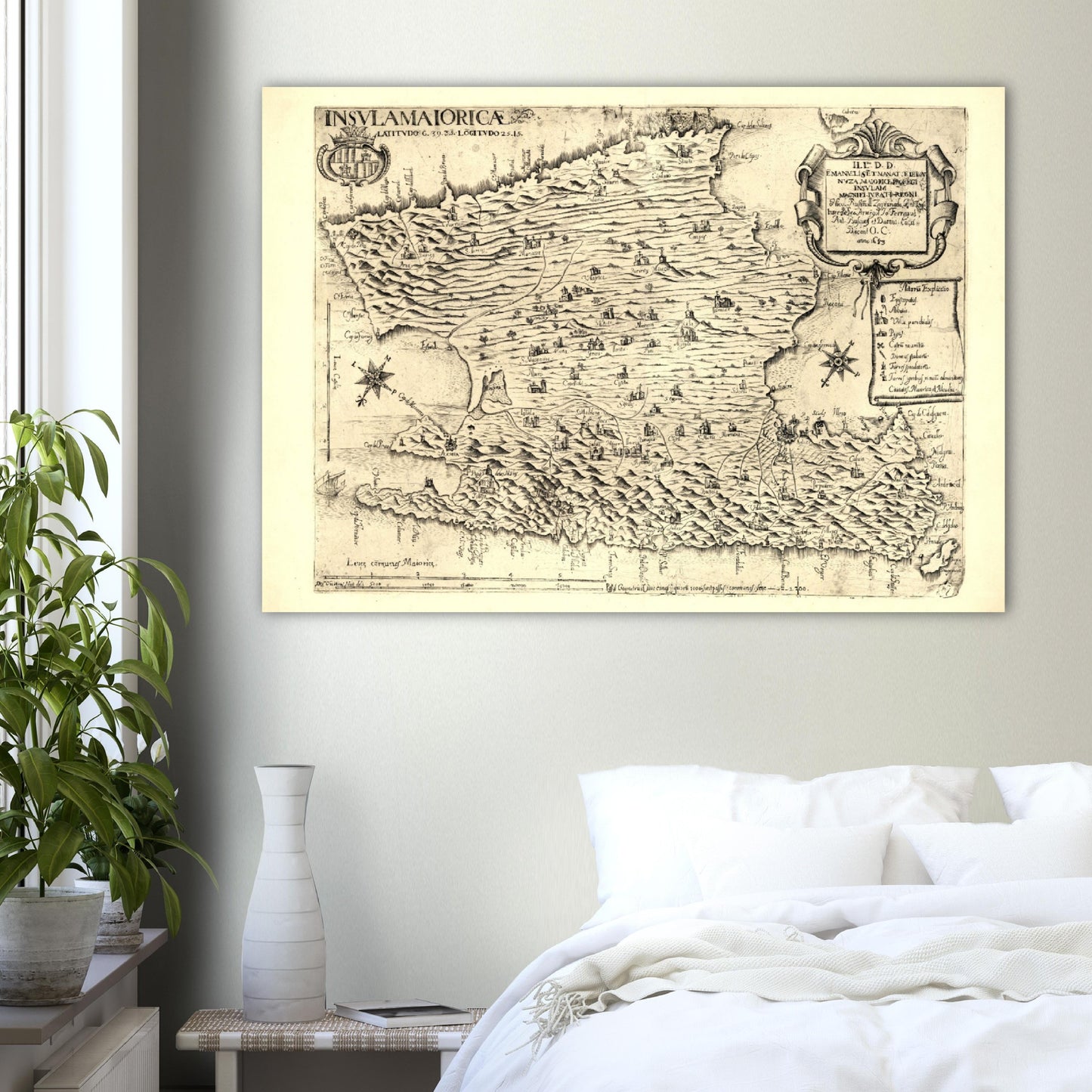 Vintage Mallorca Map Anno 1683 Reprint on Premium Matte Paper - Posterify